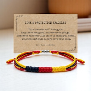 Germany Flag Bracelet, Germany Bracelet, Protection and Lucky Surfer String Bracelet, Tibetan Wrist Wrap Bracelet, Boho Style Bracelet