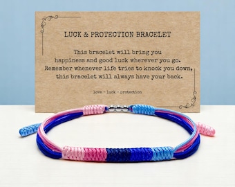 Omnisexual Pride Flag Bracelet – Omnisexual Handmade Protection Jewelry, Omnisexual Flag Colors Lucky Surfer String Tibetan Wrist Wrap