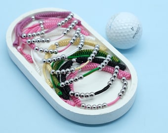 Custom 22 Color, Stainless Steel Golf Counter Bracelet for Team, Counting 10 Sliding Beads Beaded Golf Stroke Counter, Adjustable Counting