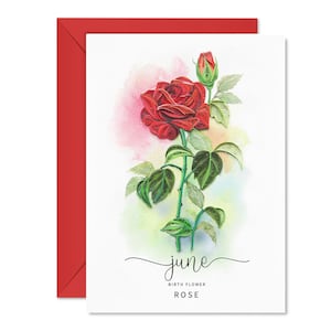 Carte de joyeux anniversaire quilling, carte de fleurs de naissance de juin, cadeaux d'anniversaire de juin, carte florale de roses pour femme, maman, fille, fille, carte faite main