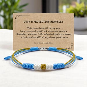 Argentina Flag Bracelet, Argentina Bracelet, Protection and Lucky Surfer String Bracelet, Tibetan Wrist Wrap Bracelet, Boho Style Bracelet