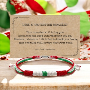 Lebanon Flag Bracelet, Lebanon Bracelet, Protection and Lucky Surfer String Bracelet, Tibetan Wrist Wrap Bracelet, Boho Style Bracelet
