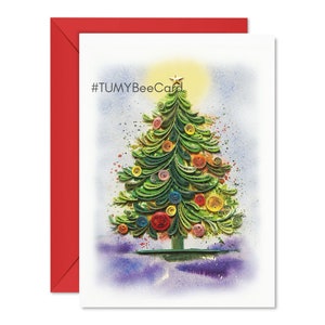 Carte de Noël drôle de quilling de bonhomme de neige d'arbre de Noël, carte de Noël, carte de voeux pour l'amour ami maman à Noël, nouvel an, merci donnant
