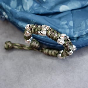 Bracelet viking gothique tête de mort pour homme, bracelet paracorde 550 lb, bracelet motard mort celtique gothique, cadeau punk gothique fait main pour lui