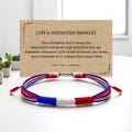 America Flag Bracelet, USA Bracelet, Protection and Lucky Surfer String Bracelet, Tibetan Wrist Wrap Bracelet, Boho Style Bracelet product logo