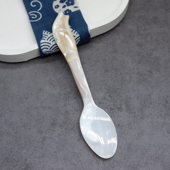 Cuillères à Caviar En Nacre – 5 Pièces, Formes Coquillage – Tailles 13 Et 16 Cm – Matériau Naturel, élégant