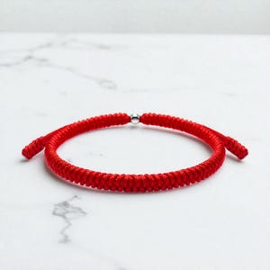 Red Original Tibetan Bracelet, Handmade Knot Lucky Rope Bracelet, Luck and Protection Bracelet, Friendship and Couple Bracelet