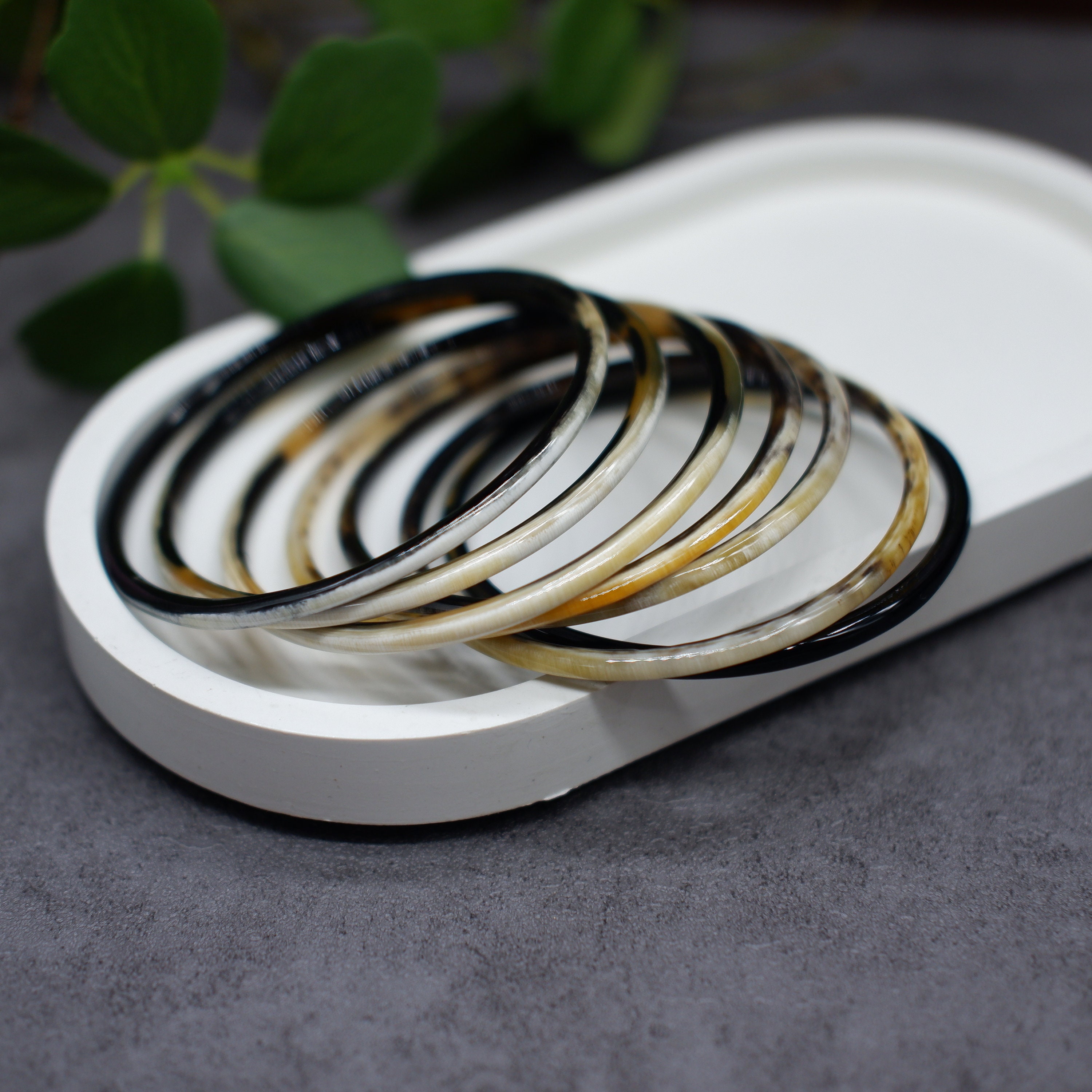 brass buffalo horn bangle バングル ブレスレット 水牛ブレスレット バングル スリムX エックスデザイン 17.5cm（1