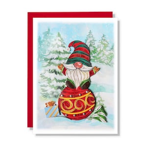 Lustige Weihnachten Quilling Karte, Wichtel Weihnachtskarte, Weihnachtskarte, Weihnachtskarte für Liebe Freund Mama an Weihnachten, Neujahr, Thanks Giving
