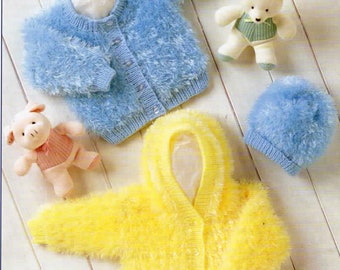 Baby Furry Cardigans Knitting Pattern Pdf Hooded Cardigan Etsy Baby Furry Cardigans Knitting Pattern Pdf Hooded Cardigan Etsy