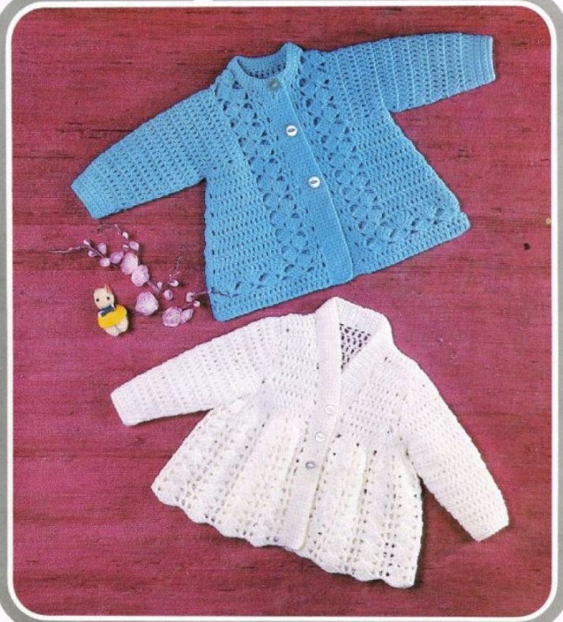 Vintage Crochet Pattern Baby Girl Lace Cardigan Matinee Coats | Etsy