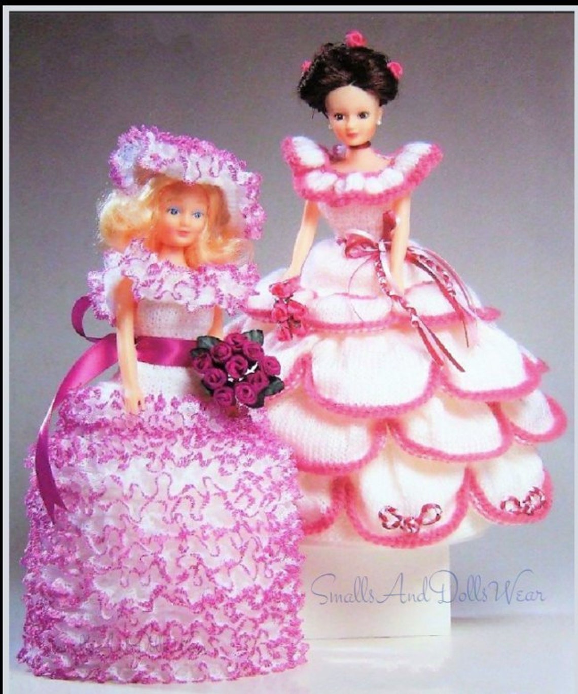 Vintage Knitting Pattern Knit Fashion Doll Toilet Roll Covers Etsy