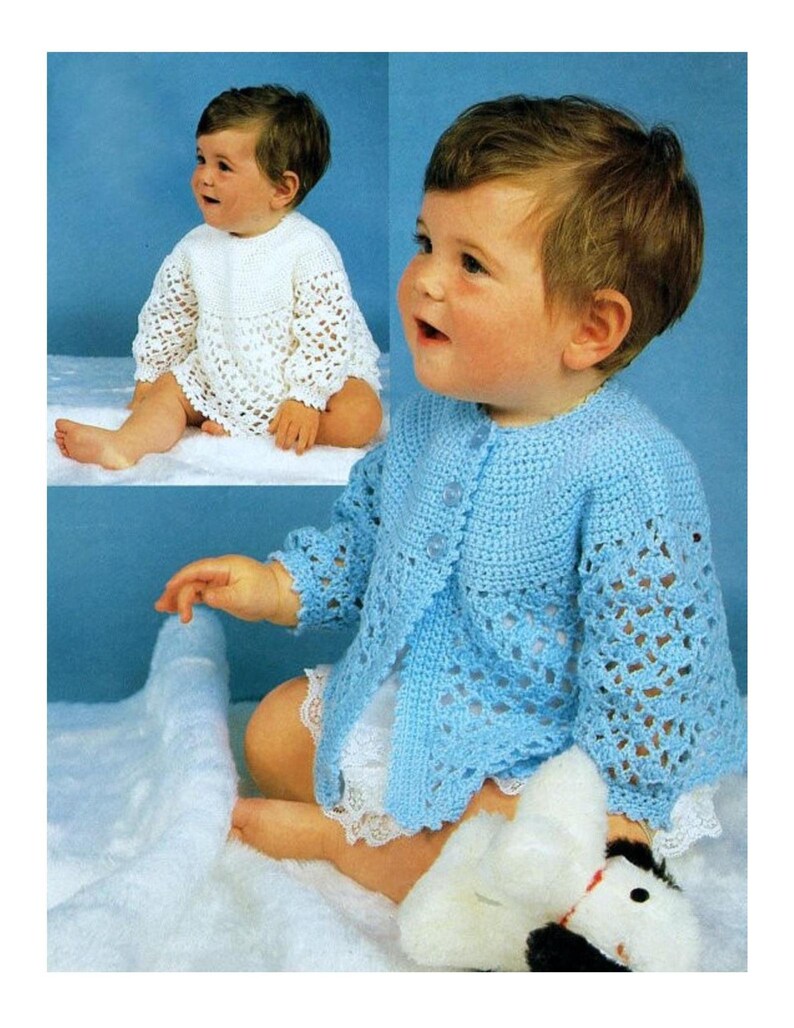 Vintage Crochet Pattern Baby Girl Lacy Picot Edge Matinee Coat | Etsy