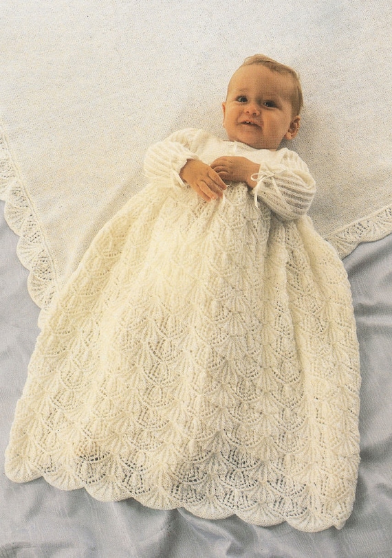 vintage christening gown knit patterns