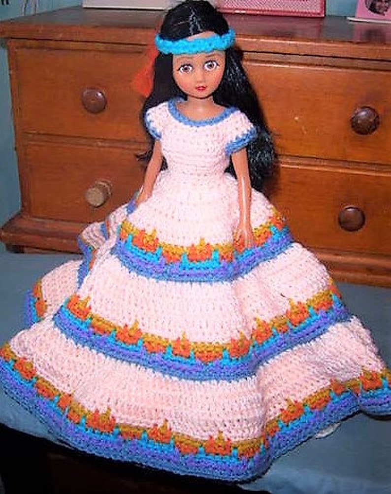 Vintage Crochet Pattern Indian Princess Dress Outfit for Etsy