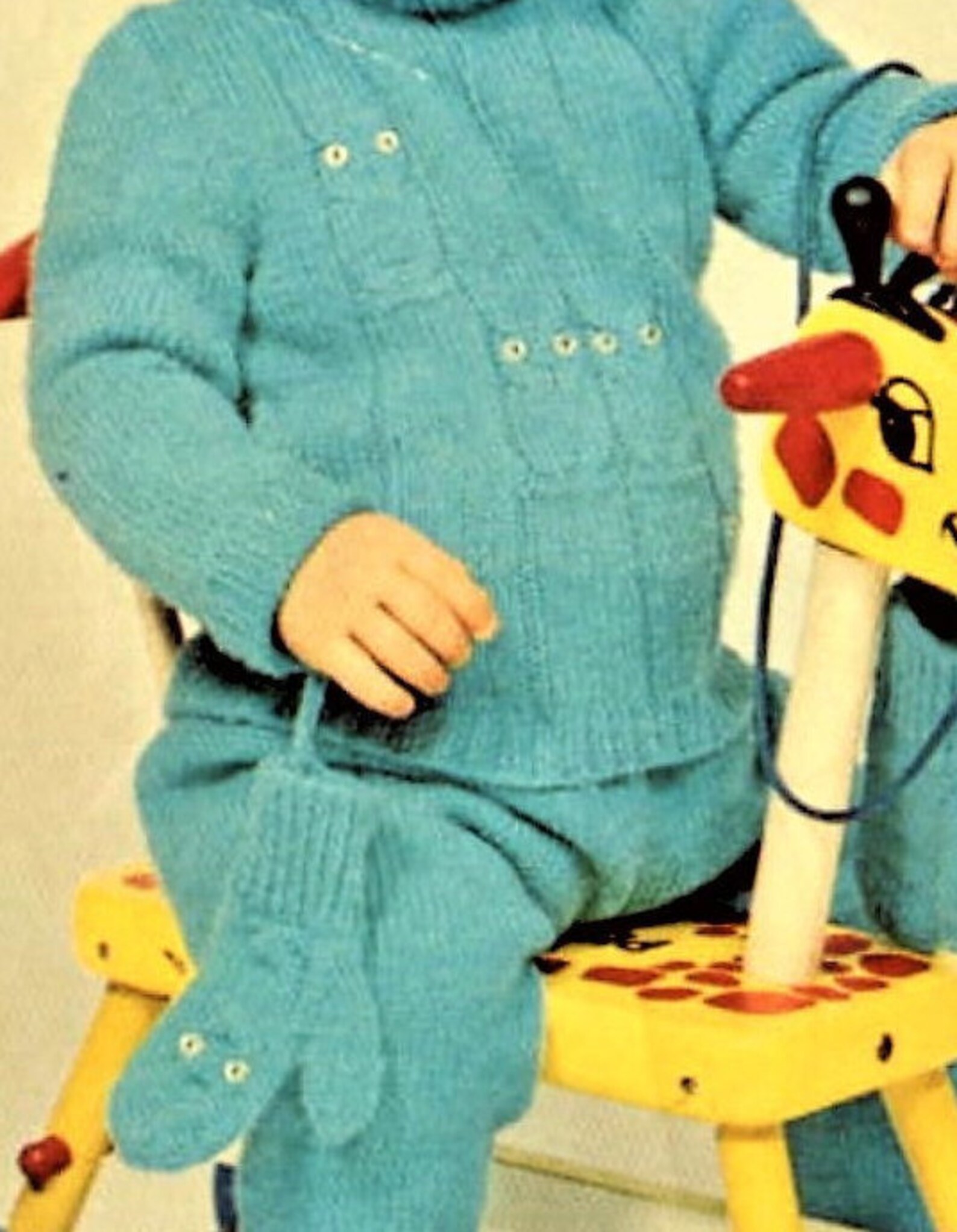 Vintage Knitting Pattern Knit Baby Boy Owl Snowsuit Playsuit Etsy