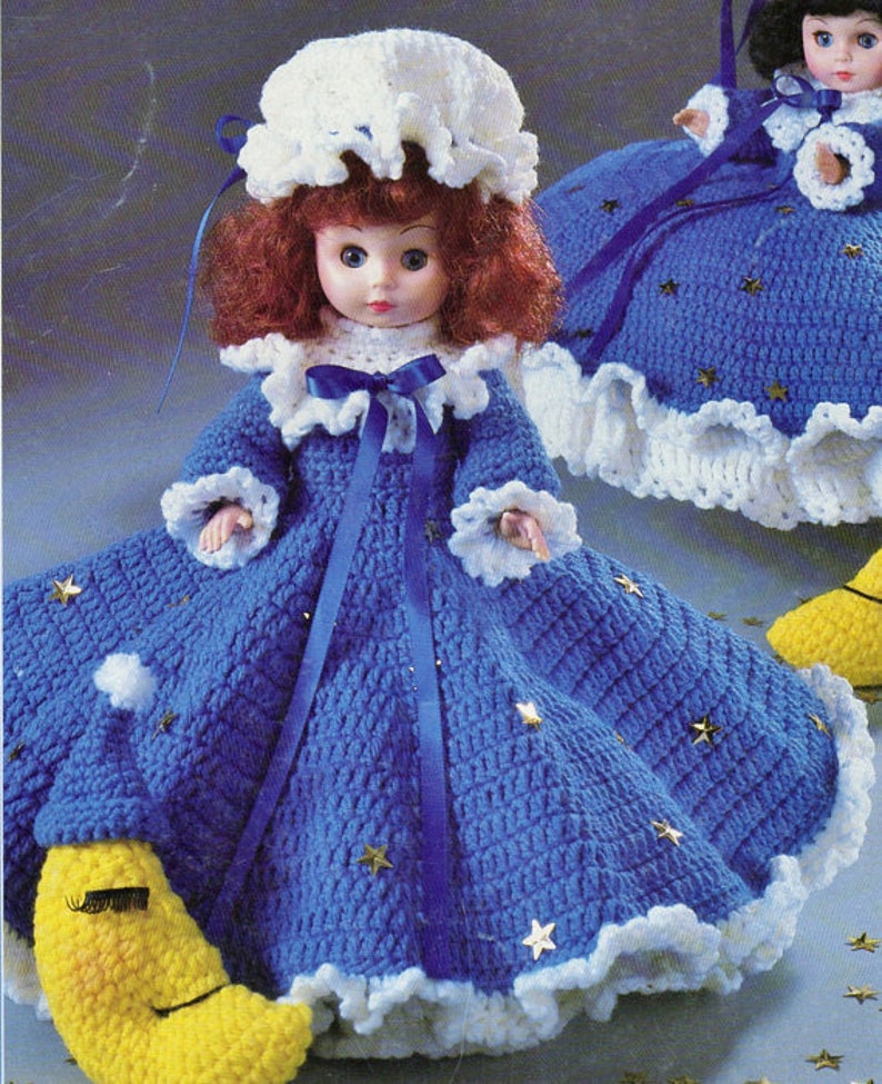 Vintage Crochet Pattern Twinkle Star Bed Doll Pillow Doll Etsy