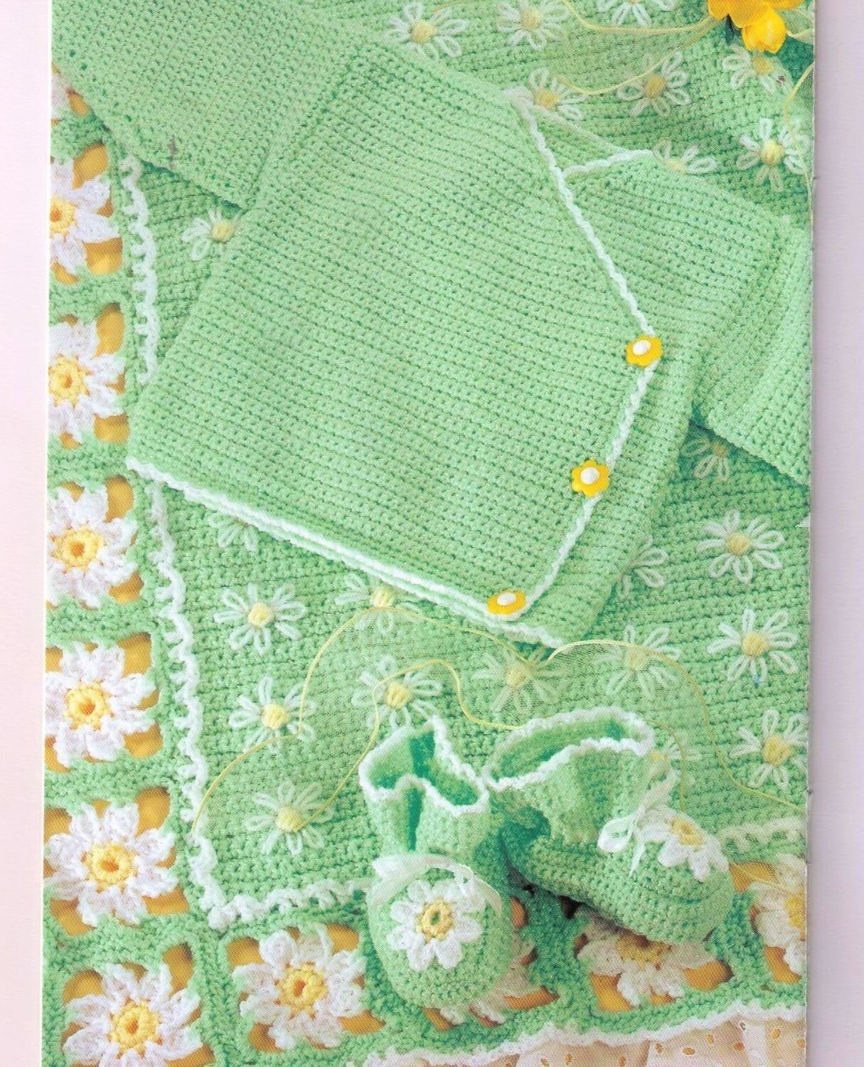 Vintage Crochet Pattern Baby Girls Lacy Daisy 4 Piece Set PDF Etsy