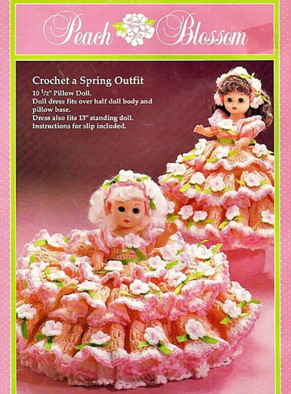 Vintage Crochet Pattern Peach Blossom Spring Flowers Bed Doll Etsy