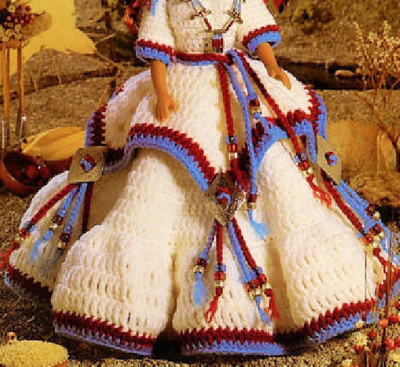Vintage Crochet Pattern Indian Princess Dress Outfit for Etsy