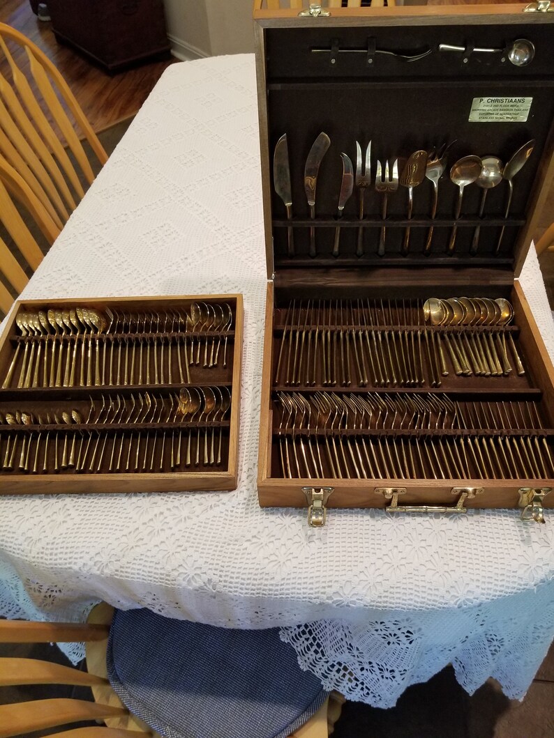 Thailand Nickel Bronze Cutlery Set Etsy