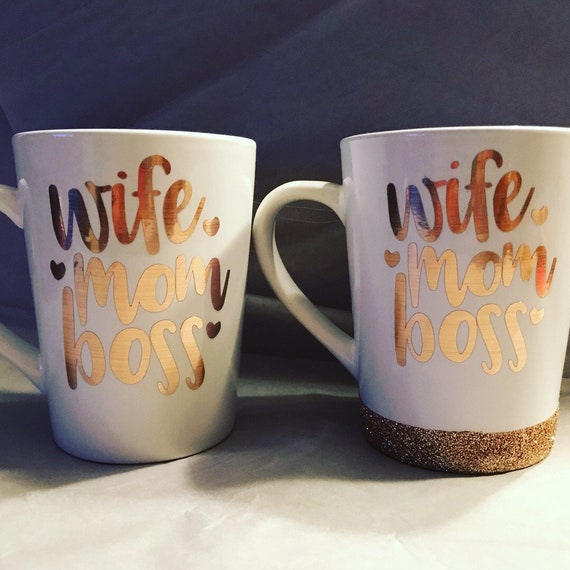 wife mom boss cup
