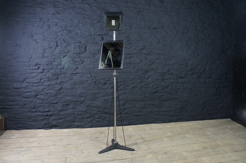 Beautiful Vintage Adjustable Opticians Mirrors On Stand Rare Unusual 1930 S Art Deco Bathroom Hallway Barber Display Mirror