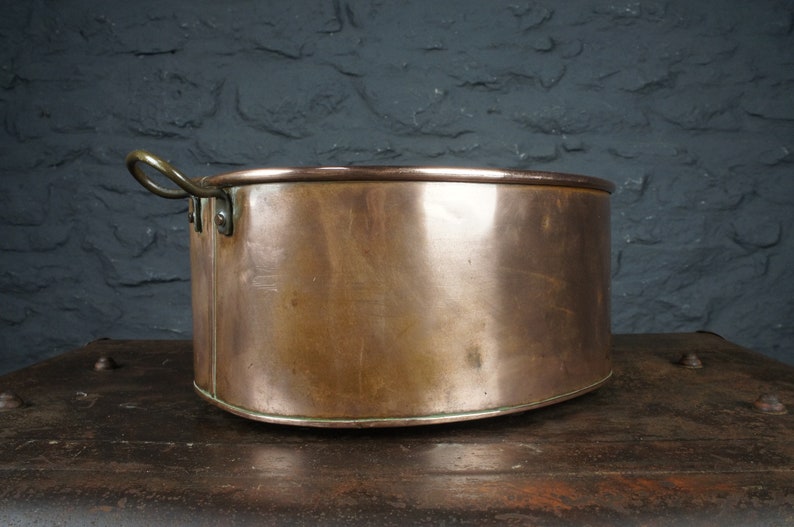 Beautiful Antique Twin Handled Copper Pan Decorative Kitchen Etsy