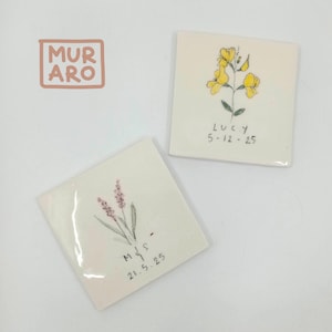 Posavasos de cerámica para recuerdo de fiesta, regalo personalizado para invitados de boda, recuerdo único para baby shower, regalo ecológico para eventos corporativos.
