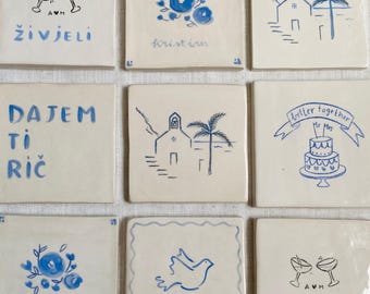 Gepersonaliseerde keramische tegels: handgemaakt aandenken