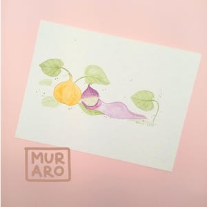 Originale du Jardin magique | Aquarelle personnalisée faite main douce d'enfant | Tableau conte de fées Waldorf | Cadeau sans sexe du nouveau-né