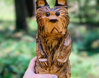 12" Cedar bear chainsaw carvings