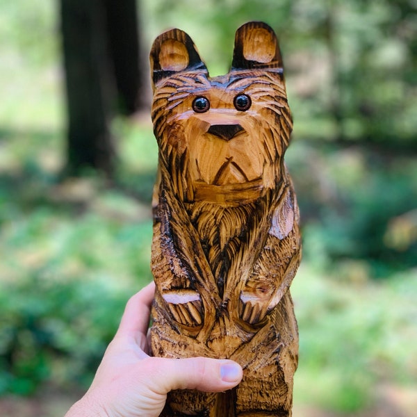 12" Cedar bear chainsaw carvings