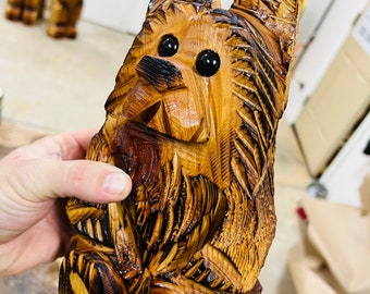 cute cedar bear chainsaw carvings