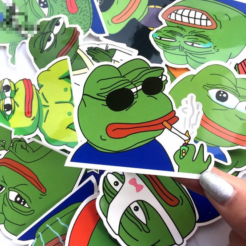 (4) Below The Waist Decal Hand Made You Look Pepe Funny MEME Sticker JDM