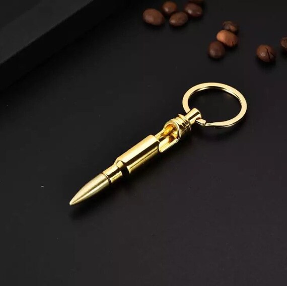 Bullet Bottle Opener Keychain All Metal Free Shipping Etsy
