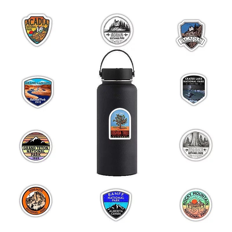 National parks laptop vehicle water bottle decal pack 45pcs Etsy