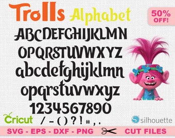 Trolls font svg, Trolls alphabet svg, Disney font svg, Walt Disney font svg, Disney svg, Disney alphabet svg, Trolls Alphabet, Trolls font