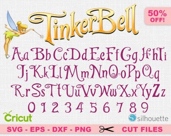 Tinkerbell font svg, Tinkerbell font, Tinkerbell Alphabet svg, Tinkerbell Alphabet, Disney font svg, Disney svg, Tinkerbell svg, Tinkerbell