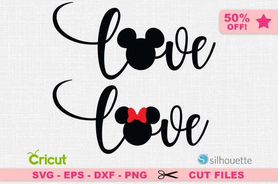 Download Love svg Mickey svg Disney love svg Minnie svg Love | Etsy
