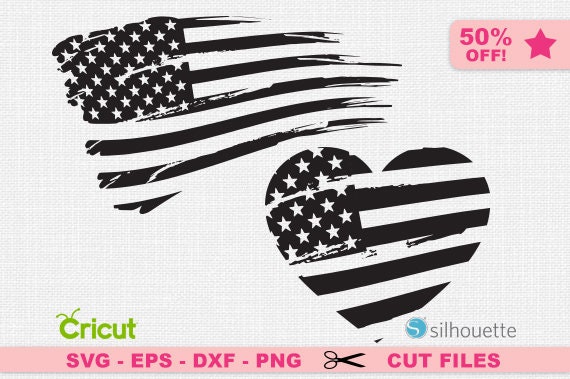 Distressed Flag svg USA svg American flag svg Distressed Flag cricut | Etsy