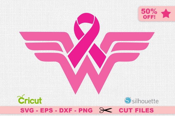 Download Breast cancer svg Breast cancer cricut Wonder woman svg | Etsy