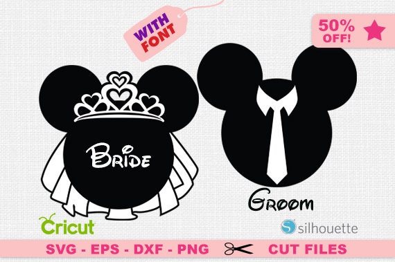 Download Minnie Bride SVG Disney Bride SVG Wedding SVG Disney | Etsy