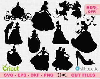 Cinderella svg, Cinderella cricut, Disney SVG, Fairy svg, Princess svg, Shoe svg, Pumpkin svg, Silhouette svg, Silhouette cricut