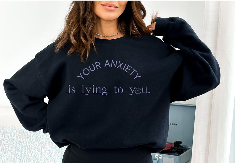 Mental Health Sweatshirt, Anxiety Relief, Oversized Sweater Etsy
