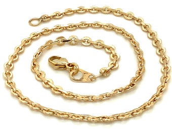 Circa 1980, Anklet, 2.5mm, 10.5", 14k Yellow Gold
