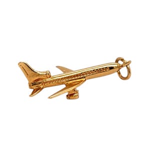 Vintage 14k Yellow Gold L-1011 Airplane Charm/Pendant.