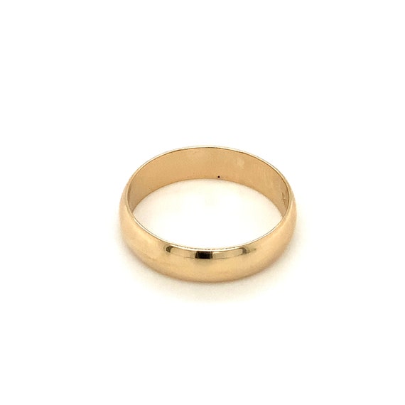 Circa 1980, Half Round Band, 5.8mm Wide, 14k Yell… - image 10