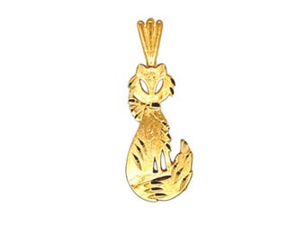 Womens Vintage Estate 14k Gold Kitten Cat Michael Anthony Pendant