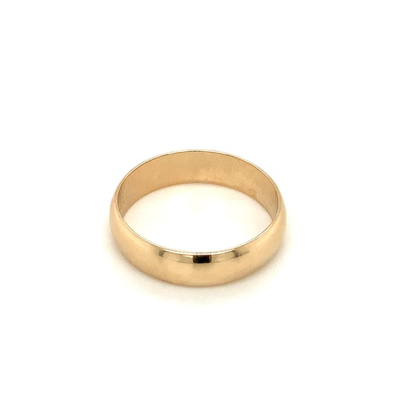 Circa 1980, Half Round Band, 5.8mm Wide, 14k Yell… - image 3